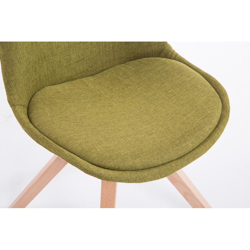 Chaise visiteur Toulouse tissu Natura Square vert
