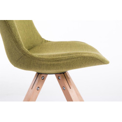 Chaise visiteur Toulouse tissu Natura Square vert