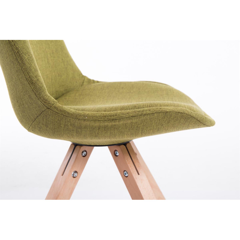 Chaise visiteur Toulouse tissu Natura Square vert