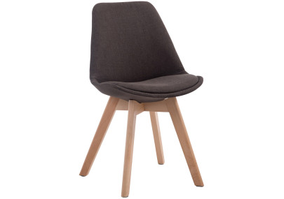 Chaise visiteur Borneo V2 Natura tissu gris foncé