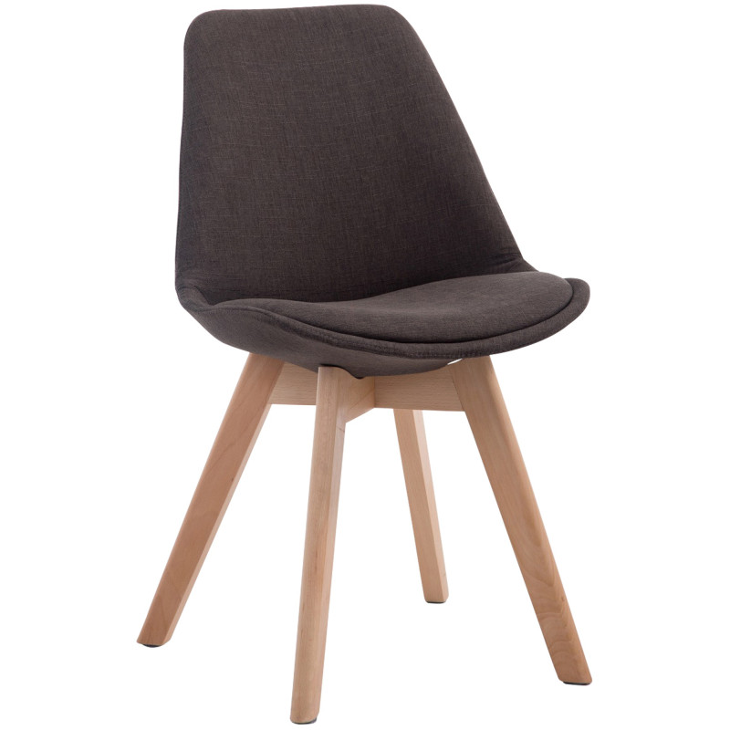 Chaise visiteur Borneo V2 Natura tissu gris foncé