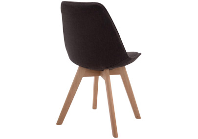 Chaise visiteur Borneo V2 Natura tissu gris foncé