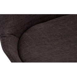 Chaise visiteur Borneo V2 Natura tissu gris foncé