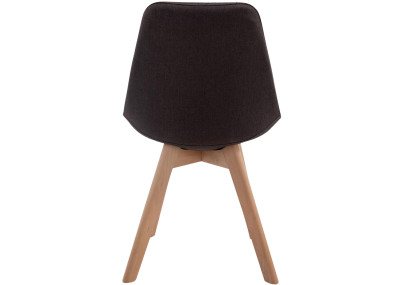 Chaise visiteur Borneo V2 Natura tissu gris foncé