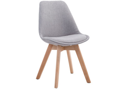 Chaise visiteur Borneo V2 Natura tissu gris