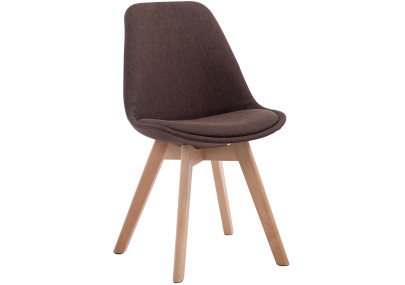 Chaise visiteur Borneo V2 Natura tissu marron