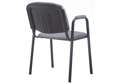Chaise visiteur Ken PRO tissu gris