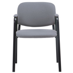 Chaise visiteur Ken PRO tissu gris
