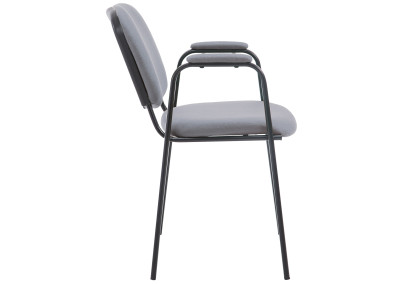 Chaise visiteur Ken PRO tissu gris