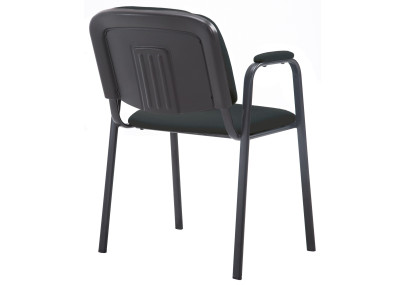 Chaise visiteur Ken PRO tissu noir