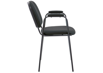 Chaise visiteur Ken PRO tissu noir