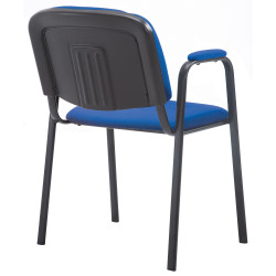 Chaise visiteur Ken PRO tissu bleu