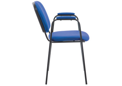 Chaise visiteur Ken PRO tissu bleu