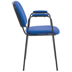 Chaise visiteur Ken PRO tissu bleu