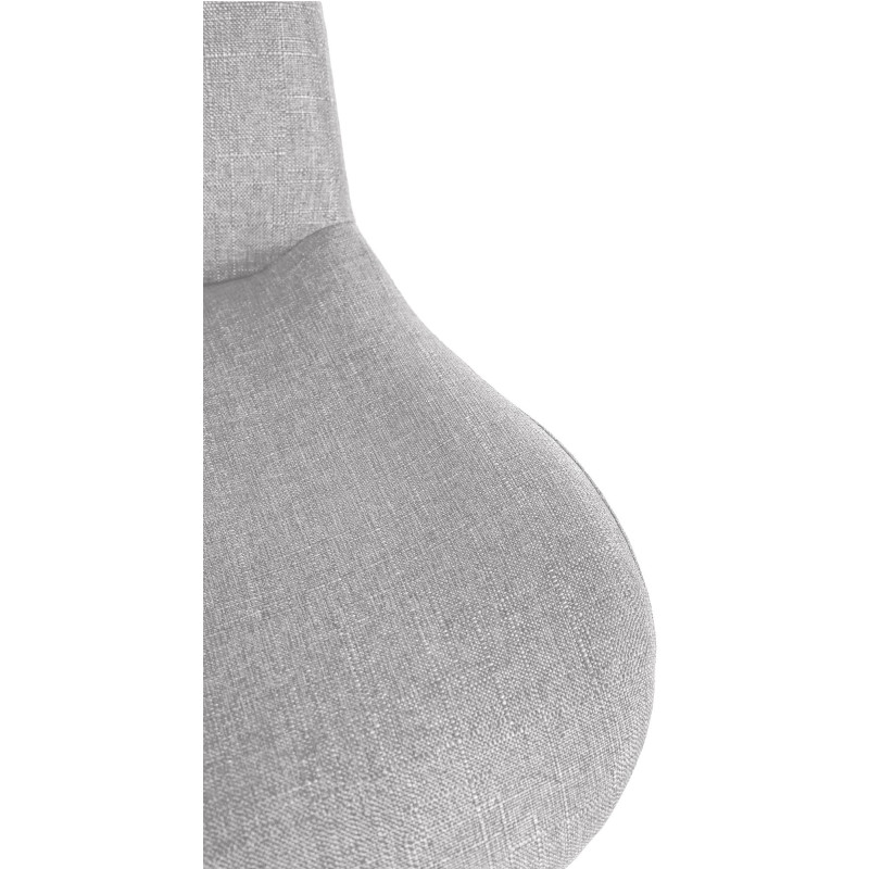 Tabouret de bar Solon, tissu noir gris clair