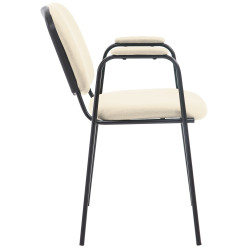 Chaise visiteur Ken PRO tissu crème
