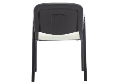 Chaise visiteur Ken PRO en cuir artificiel crème