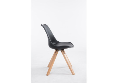 Chaise visiteur Toulouse Natura Square noire
