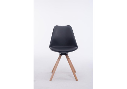 Chaise visiteur Troyes Rotative Natura Ronde noire