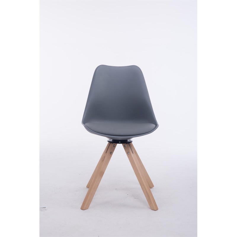 Chaise visiteur Troyes Pivotante Natura Carrée grise