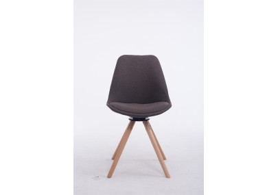 Chaise visiteur Troyes Rotative Natura Tissu Ronde Gris Foncé