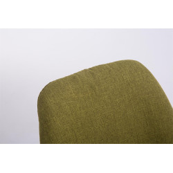 Chaise visiteur Troyes Pivotante Natura Tissu Carré vert