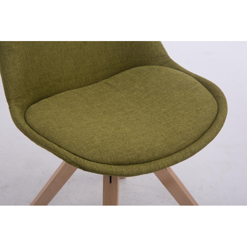 Chaise visiteur Troyes Pivotante Natura Tissu Carré vert