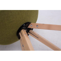 Chaise visiteur Troyes Pivotante Natura Tissu Carré vert