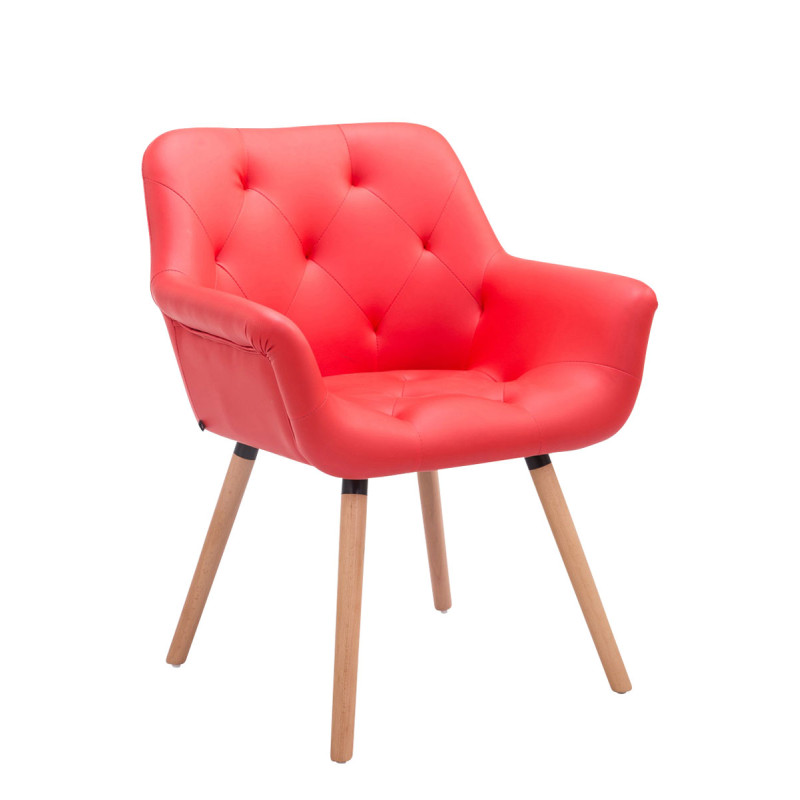 Chaise visiteur Cassidy natura rouge