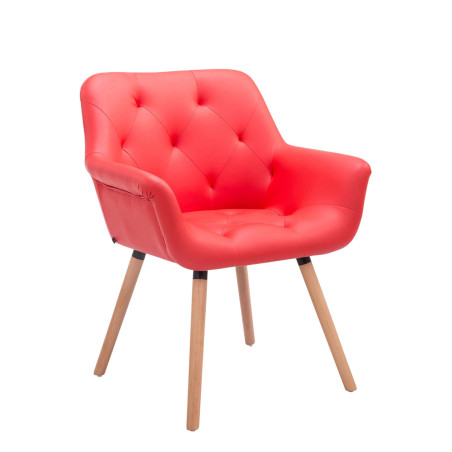 Chaise visiteur Cassidy natura rouge