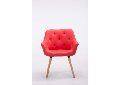 Chaise visiteur Cassidy natura rouge