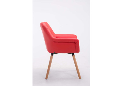 Chaise visiteur Cassidy natura rouge