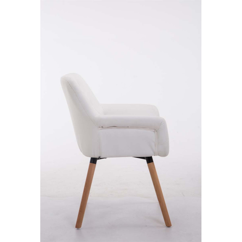 Chaise visiteur Cassidy natura blanc