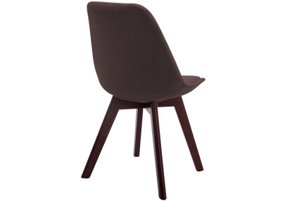 Chaise visiteur Borneo V2 en tissu noyer marron