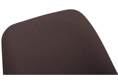 Chaise visiteur Borneo V2 en tissu noyer marron