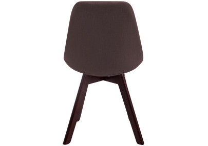 Chaise visiteur Borneo V2 en tissu noyer marron