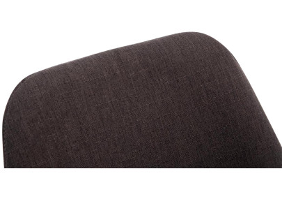 Chaise visiteur Borneo V2 en tissu noyer gris foncé