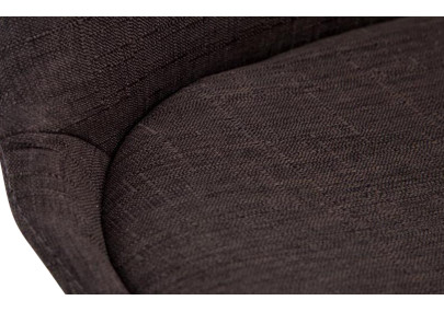 Chaise visiteur Borneo V2 en tissu noyer gris foncé