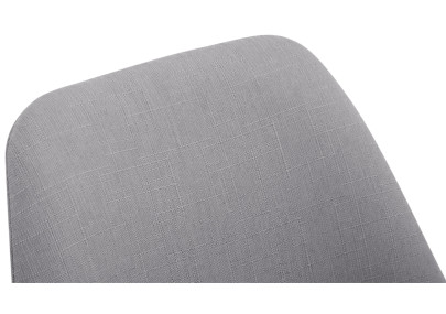 Chaise visiteur Borneo V2 en tissu noyer gris