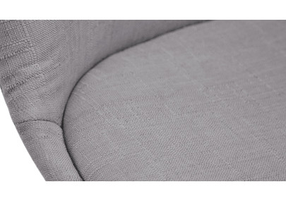 Chaise visiteur Borneo V2 en tissu noyer gris