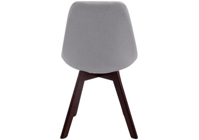 Chaise visiteur Borneo V2 en tissu noyer gris