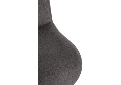 Tabouret de bar Solon tissu blanc gris foncé