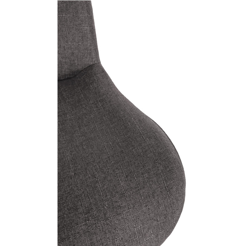 Tabouret de bar Solon tissu blanc gris foncé