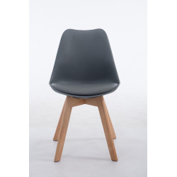 Chaise visiteur Borneo V2 Natura similicuir gris