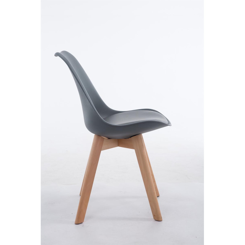 Chaise visiteur Borneo V2 Natura similicuir gris