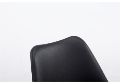 Chaise visiteur Borneo V2 Natura en similicuir noir