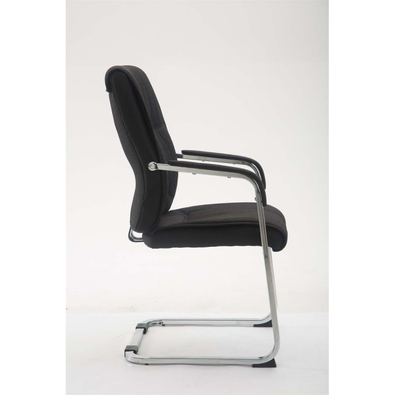 Chaise visiteur XL Anubis tissu noir