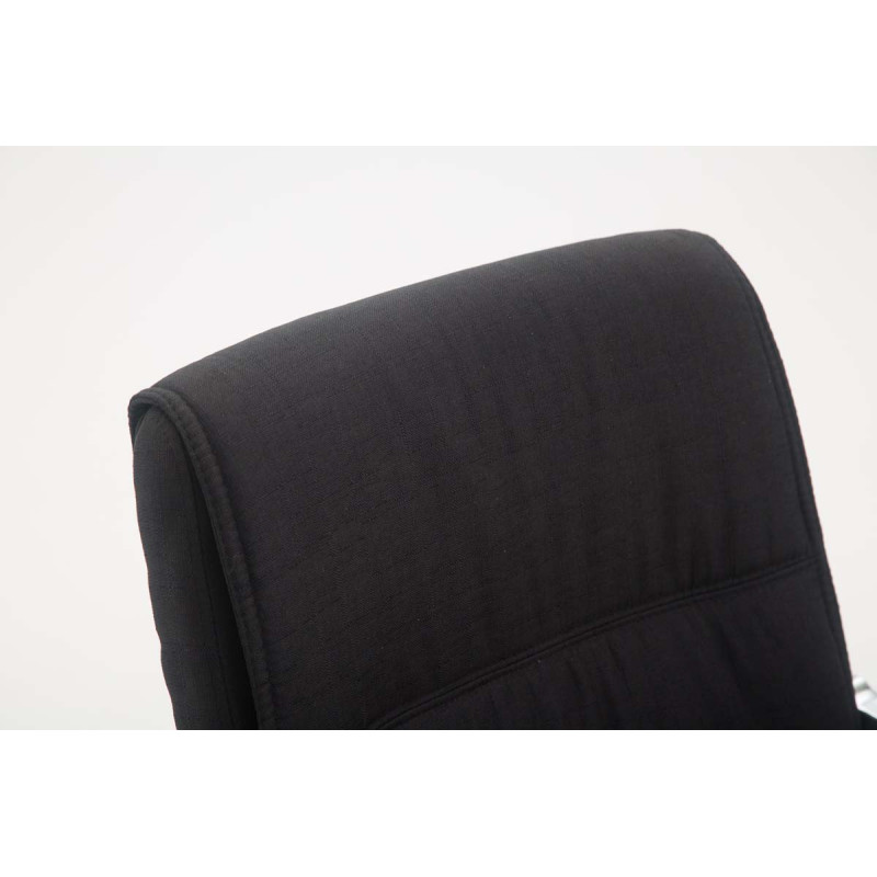 Chaise visiteur XL Anubis tissu noir