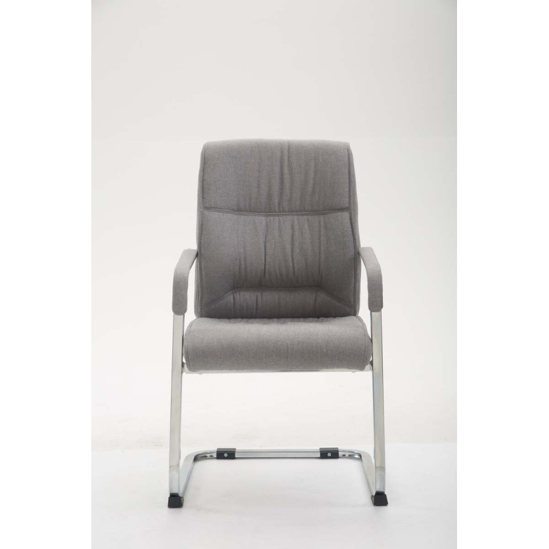 Chaise visiteur XL Anubis tissu gris