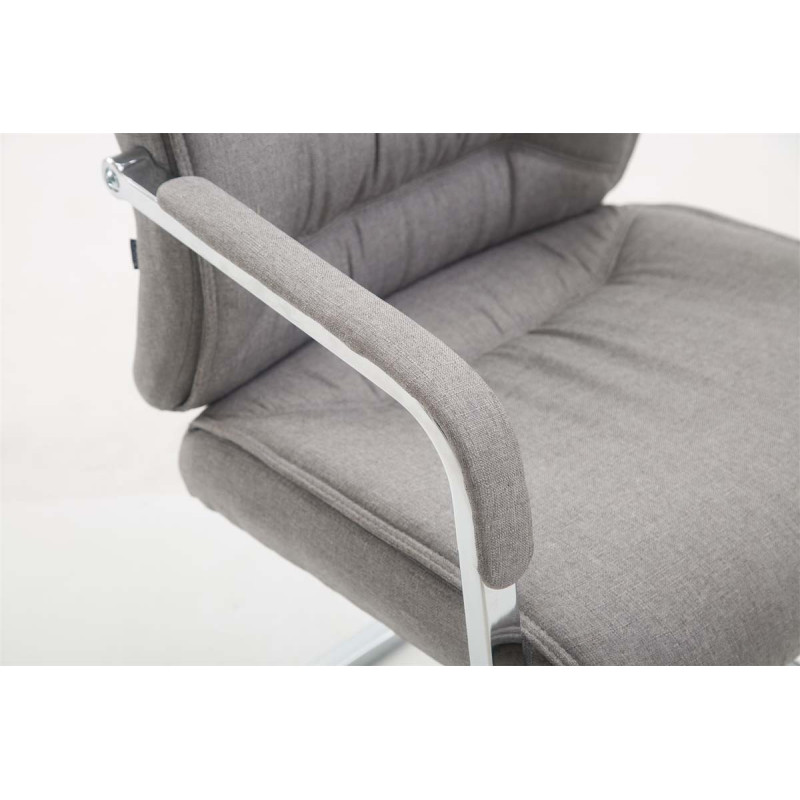 Chaise visiteur XL Anubis tissu gris